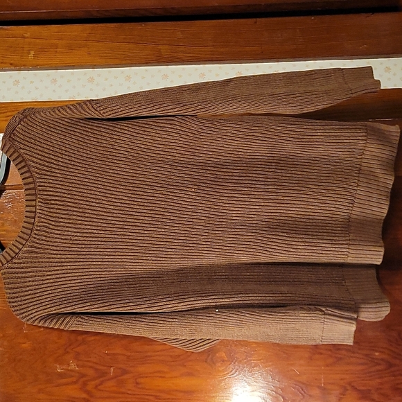 🆕️ Sonoma Women's V-neck Brown Sweater Size Large - Picture 3 of 5